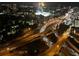 Stunning aerial view of the city at night with bright lights and busy streets at 400 W Peachtree Nw St # 3801, Atlanta, GA 30308