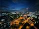 Beautiful nighttime city view showing highway traffic and twinkling skyline lights at 400 W Peachtree Nw St # 3801, Atlanta, GA 30308