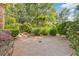 Landscaped backyard area with a stone patio perfect for outdoor activities at 110 Hawks Bnd, Canton, GA 30115
