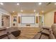 Home theater featuring an expansive media screen and a luxurious leather sectional at 110 Hawks Bnd, Canton, GA 30115