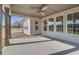 Covered patio with door access, windows and view to backyard at 180 Paislee Park (Lot #9 Paislee Park) Dr, Fayetteville, GA 30215