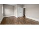 Bedroom with hardwood floors and two doors at 4900 Kentwood Dr, Marietta, GA 30068