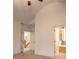 Spacious main bedroom shows high ceiling, large windows and ensuite bathroom entrance at 319 Barbados Ln, Suwanee, GA 30024