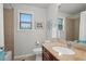 Bright bathroom with vanity and tub/shower combo at 6250 Vista Crossing Way, Cumming, GA 30028