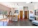 Community kitchenette area featuring bar stool seating and stainless steel refrigerator at 791 Wylie Se St # 912, Atlanta, GA 30316