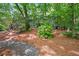 Backyard view of the multi-level deck and wooded surrounding, creating a private outdoor space at 1498 Camp Point Ne Ct, Roswell, GA 30075