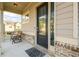 Inviting front porch features brick accents and seating, perfect for relaxing outdoors at 2080 Abbey Rd, Roswell, GA 30076