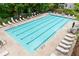 Community pool featuring marked lanes, lounge chairs, and tables for a relaxing experience at 212 Regent Sq, Woodstock, GA 30188