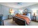 Bedroom featuring a ceiling fan, a dresser, and many windows with shutter blinds at 2469 Elizabeth Ann Ne Ln, Atlanta, GA 30324