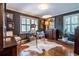 Bright home office with hardwood floors, plantation shutters, and custom decor at 2469 Elizabeth Ann Ne Ln, Atlanta, GA 30324