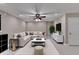 A finished basement living room with recessed lighting, L-shaped couch and stylish furnishings at 4490 Highway 138 Sw, Stockbridge, GA 30281