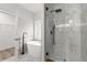 Bathroom featuring modern shower and freestanding tub at 5863 Landers Loop, Fairburn, GA 30213