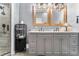 Stylish bathroom with double vanity, decorative mirrors, and a walk-in shower at 103 Campground School Rd, Dallas, GA 30157