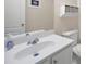 Functional bathroom with a single sink vanity, toilet, and a mirrored cabinet for storage at 55 Cross Pointe Ct, Hiram, GA 30141