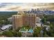 Luxury high-rise condo building featuring a rooftop pool with an amazing view of the Atlanta skyline at 1820 Peachtree Nw St # 1110, Atlanta, GA 30309