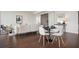Cozy living room showcasing a dining table with comfortable seating and modern decor at 1820 Peachtree Nw St # 1110, Atlanta, GA 30309