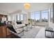Bright living room with floor to ceiling windows and a beautiful city view at 1820 Peachtree Nw St # 1110, Atlanta, GA 30309