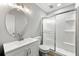 Bathroom featuring a shower, sink, vanity, and modern fixtures at 2638 Stoney Creek Rd, Marietta, GA 30067