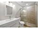 Modern bathroom featuring a single vanity with a shower and tub combo at 2638 Stoney Creek Rd, Marietta, GA 30067