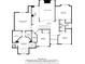 Detailed second floor plan highlighting bedrooms, bathrooms, library, and laundry areas with dimensions at 1045 River Pt, Suwanee, GA 30024