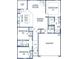 Detailed floor plan showcasing the layout of the home with bedrooms, kitchen, and living spaces at 8594 Secretariat Dr, Lithonia, GA 30058