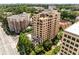 Picturesque aerial shot of the high-rise apartment complex in a vibrant urban setting at 3286 Northside Nw Pkwy # 903, Atlanta, GA 30327