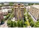 Captivating aerial view of the high-rise apartment building with meticulously maintained grounds at 3286 Northside Nw Pkwy # 903, Atlanta, GA 30327