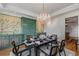 Dining room with floral wallpaper and a chandelier at 3286 Northside Nw Pkwy # 903, Atlanta, GA 30327