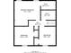 Third-floor floorplan featuring the main bedroom, a bath and two additional bedrooms at 5810 Tree Line Ter, Lithonia, GA 30058
