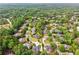 Areal view of neighborhood with lush green trees at 110 Keswick Way, Alpharetta, GA 30022