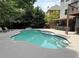 Pool with an attached spa and access steps at 110 Keswick Way, Alpharetta, GA 30022