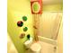 Small bathroom featuring an art-deco theme including vanity decor and unique wall accents at 7550 Star Magnolia, Lithonia, GA 30058