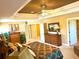 Spacious main bedroom featuring tray ceilings, natural light and two walk-in closets at 7550 Star Magnolia, Lithonia, GA 30058