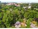Stunning aerial view of house surrounded by lush greenery and mature trees at 1176 Lullwater Ne Rd, Atlanta, GA 30307