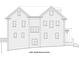 Side elevation rendering featuring a multi-story brick home with detailed window and roof design at 1176 Lullwater Ne Rd, Atlanta, GA 30307