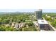 Panoramic aerial shot of a vibrant city skyline surrounded by lush green trees at 2881 Peachtree Ne Rd # 2304, Atlanta, GA 30305