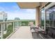 Spacious balcony with city views and comfortable outdoor seating at 2881 Peachtree Ne Rd # 2304, Atlanta, GA 30305