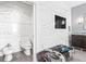 Modern bathroom with bidet, marble walls, and sleek vanity at 2881 Peachtree Ne Rd # 2304, Atlanta, GA 30305