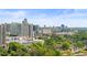 Wide cityscape view of Atlanta with a mix of high-rise buildings and beautiful green spaces at 2881 Peachtree Ne Rd # 2304, Atlanta, GA 30305