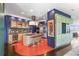 Modern kitchen with stainless steel appliances, an island, and bar seating at 2881 Peachtree Ne Rd # 2304, Atlanta, GA 30305