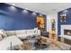 Comfortable living room features a fireplace, hardwood floors, and contemporary decor for a relaxing atmosphere at 2881 Peachtree Ne Rd # 2304, Atlanta, GA 30305
