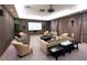 Home theater with comfortable seating and a large projector screen at 2881 Peachtree Ne Rd # 2304, Atlanta, GA 30305