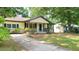 Charming single-story home featuring a cozy front porch and a neatly manicured front yard at 2981 Judylyn Dr, Decatur, GA 30033