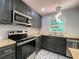 Well-lit kitchen with modern stainless steel appliances and butcher block countertops at 2981 Judylyn Dr, Decatur, GA 30033
