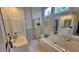 Bright bathroom featuring a shower, tub, and double vanity at 303 Sedgewick Trl, Lawrenceville, GA 30044