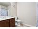 Bathroom with single vanity and tile flooring at 4181 Integrity Way, Powder Springs, GA 30127
