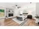 This main bedroom boasts a fireplace, hardwood floors, and natural light at 2011 W Starmount Way, Decatur, GA 30032