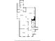 Detailed floor plan of the home showcasing the layout of the first floor, including kitchen, dining room, and living room at 487 Carmichael Cir, Canton, GA 30115