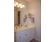 Bathroom featuring double sinks, white cabinetry, and a large mirror providing ample space at 3606 Packhorse Run, Marietta, GA 30066