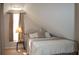 Attic bedroom featuring natural light, slanted walls, and peaceful decor creating a cozy retreat at 3606 Packhorse Run, Marietta, GA 30066